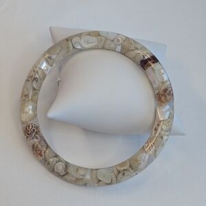 Handmade Tiny Shells Bangle - Artisan Unique Bracelet